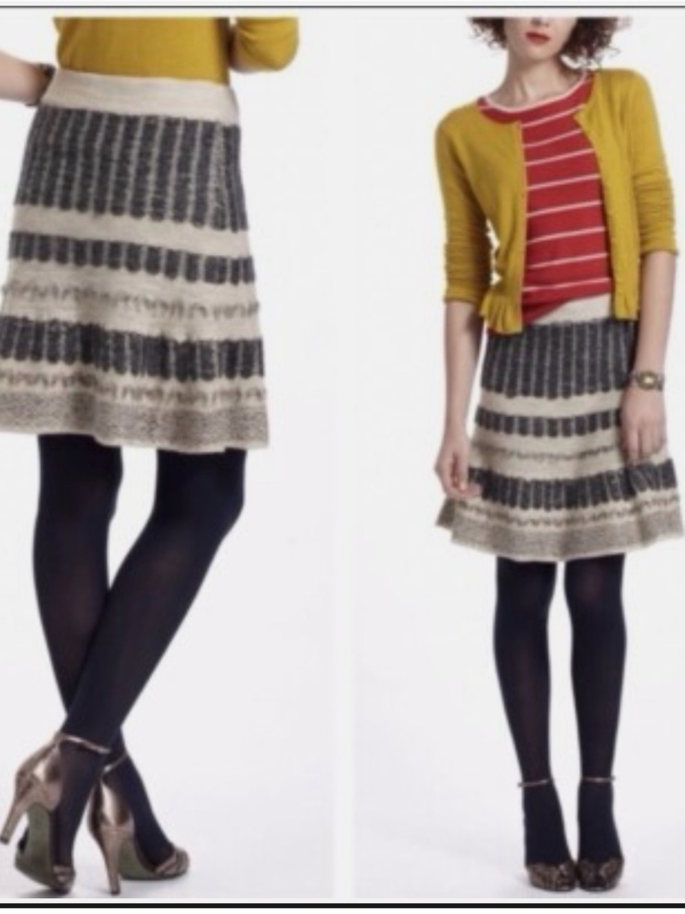 ANTHROPOLOGIE SPARROW Wool Blend Vermatt Sweater Skirt